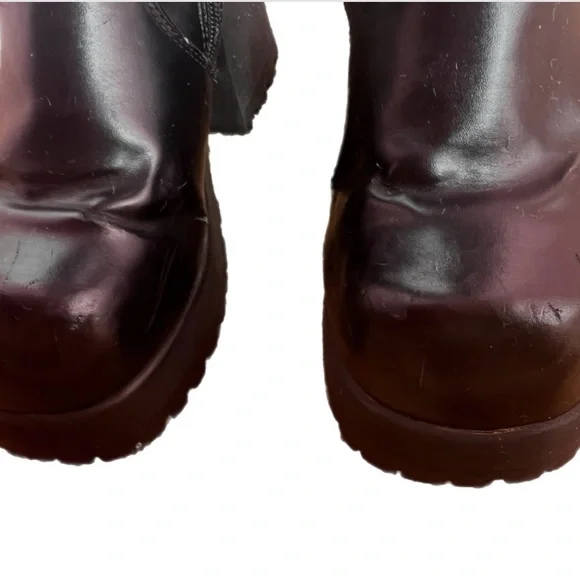 Lee Vintage Black platform Leather Boots - Picture 4 of 8